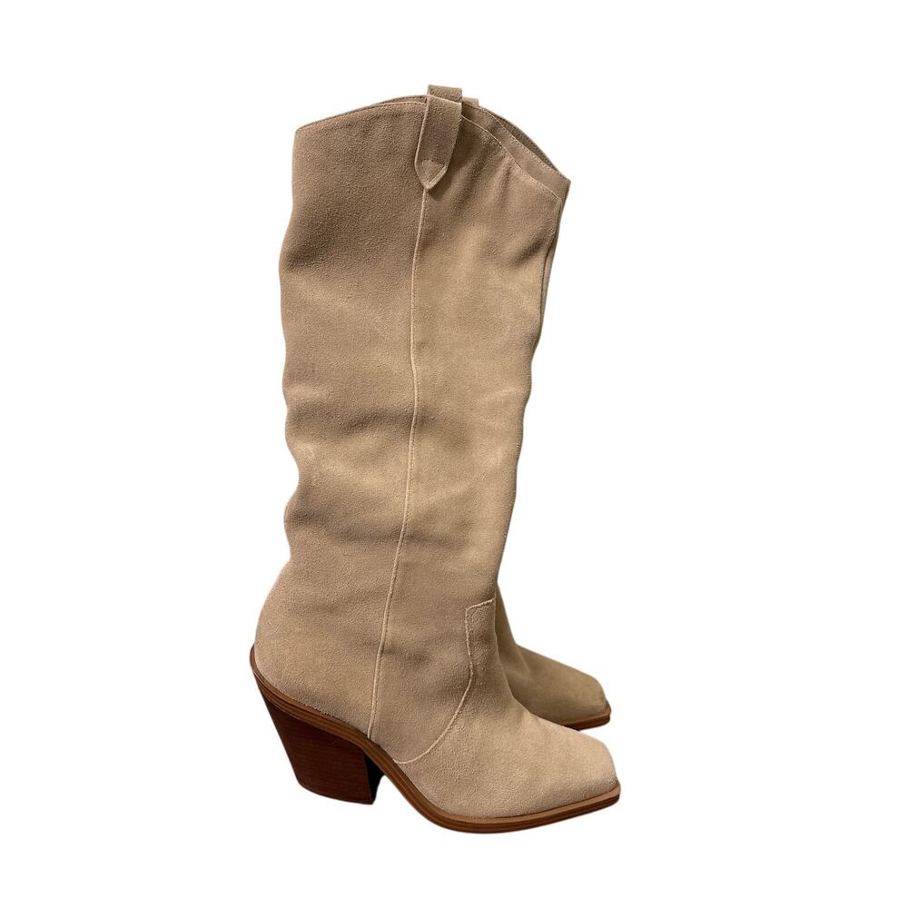 Vince Camuto Tan Suede Knee High Boots Sz 10